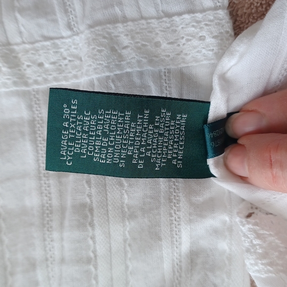 RALPH LAUREN JEANS CO SHEER WHITE SHIRT SIZE SMALL - Picture 2 of 15